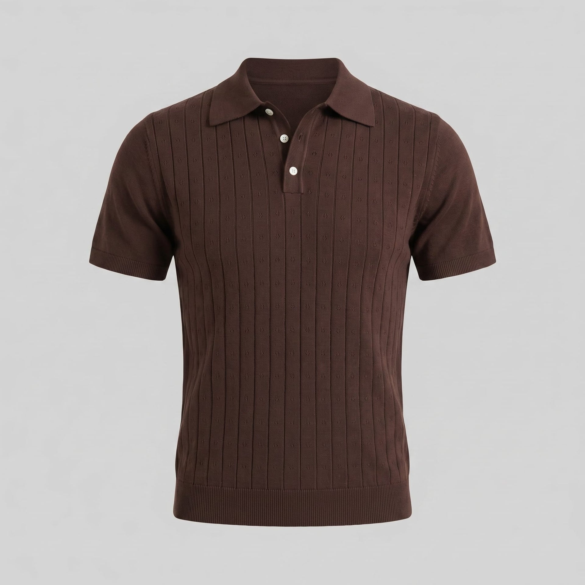 Herren Strickpoloshirt mit Ajourmuster | Gunther