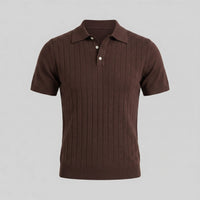 Herren Strickpoloshirt mit Ajourmuster | Gunther