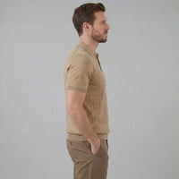 Herren Strickpoloshirt mit Ajourmuster | Gunther