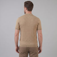 Herren Strickpoloshirt mit Ajourmuster | Gunther