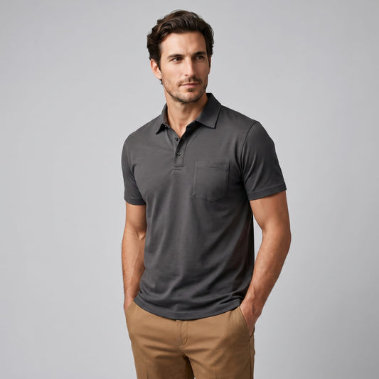 Herren Poloshirt Slim Fit mit Brusttasche | Nils_1