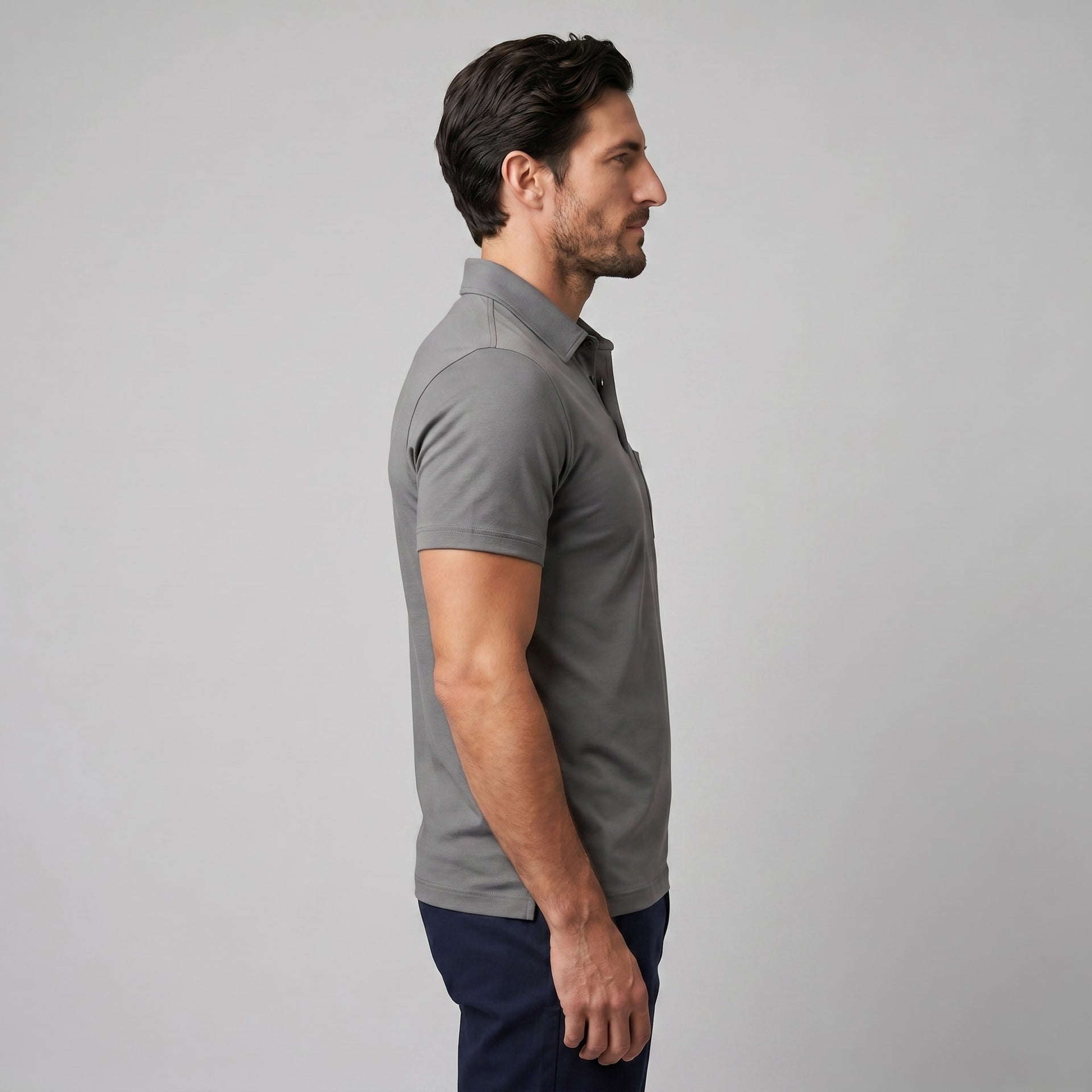 Herren Poloshirt Slim Fit mit Brusttasche | Nils
