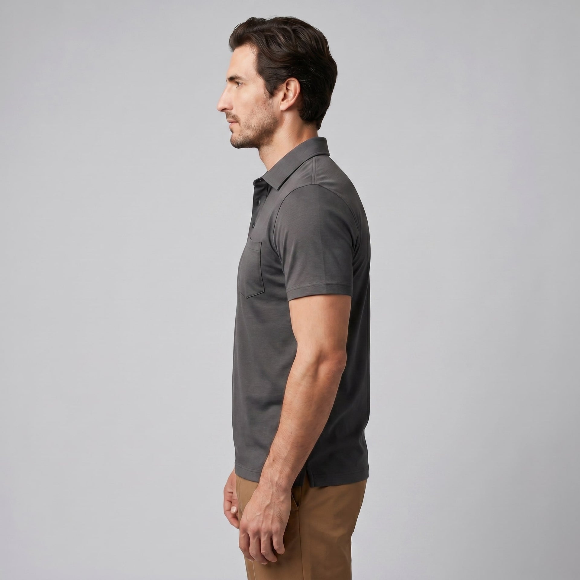 Herren Poloshirt Slim Fit mit Brusttasche | Nils