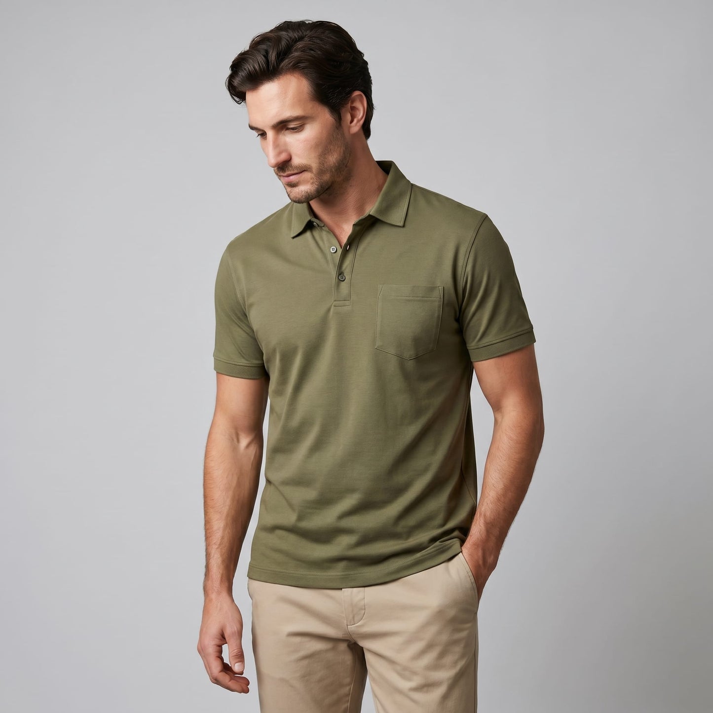 Herren Poloshirt Slim Fit mit Brusttasche | Nils_7
