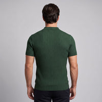 Herren Rippstrickpoloshirt Slim Fit mit V-Ausschnitt | Götz