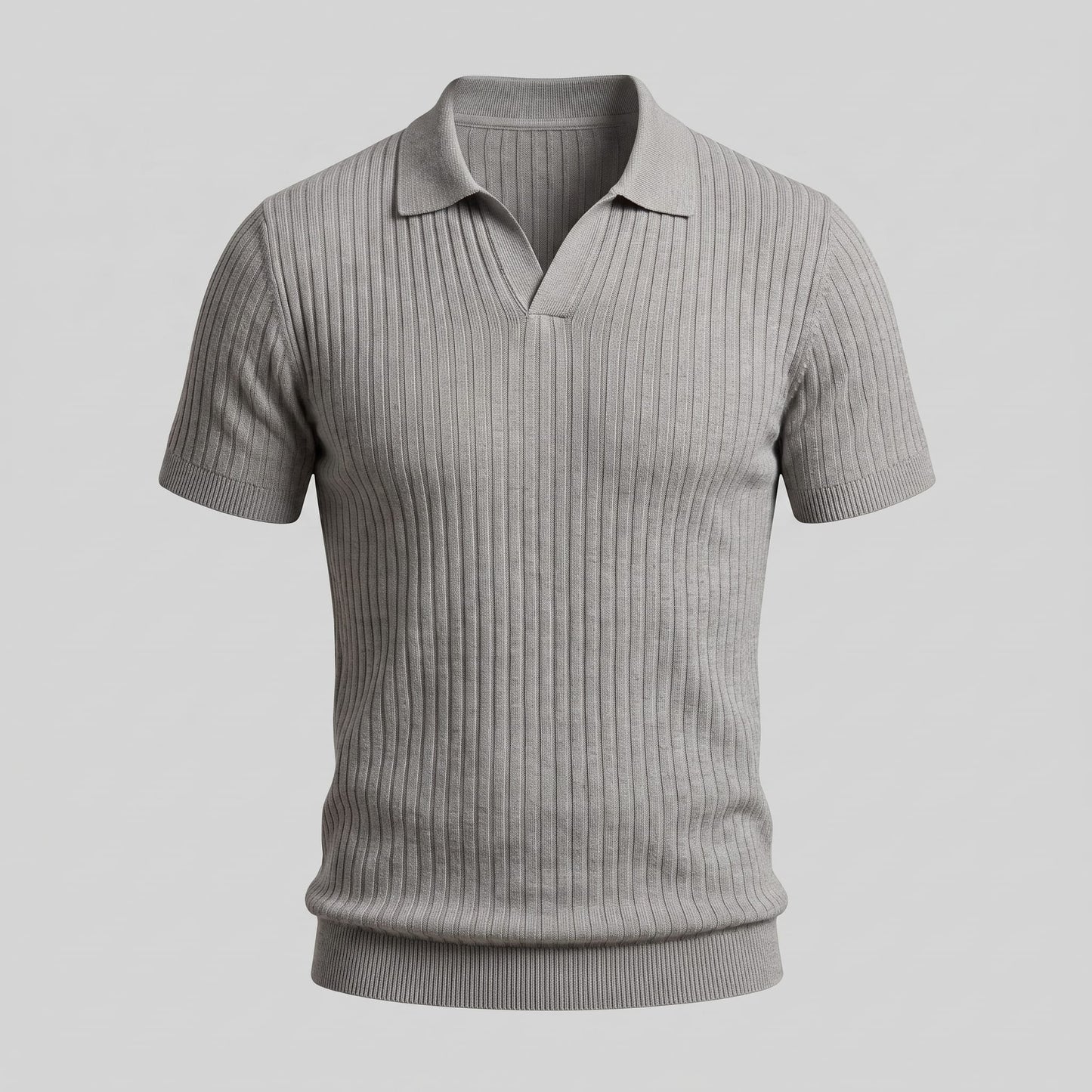 Herren Rippstrickpoloshirt Slim Fit mit V-Ausschnitt | Götz_8