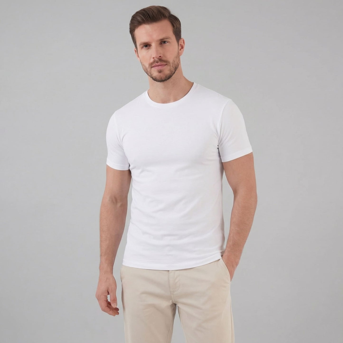 Herren T-Shirt Slim Fit mit Rundhals | Jost_1