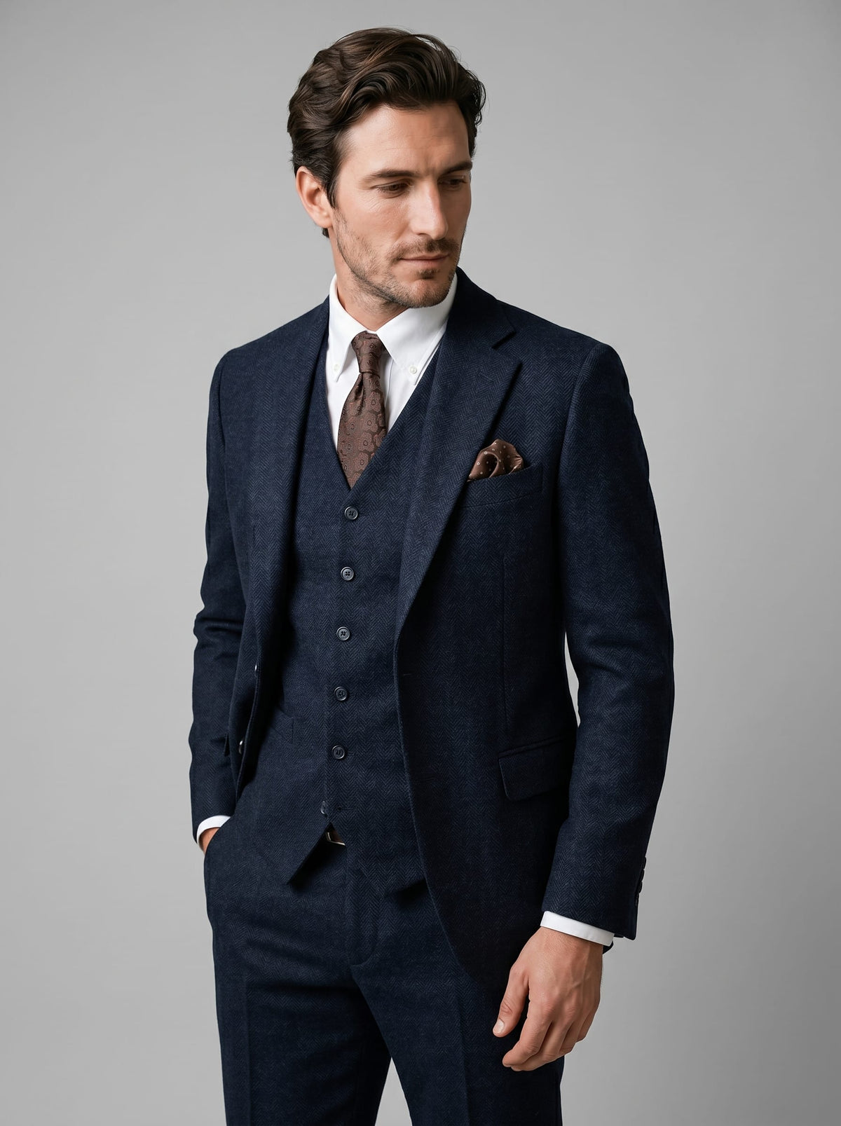 Herren Anzug Slim Fit Dreiteiler | Axel_1