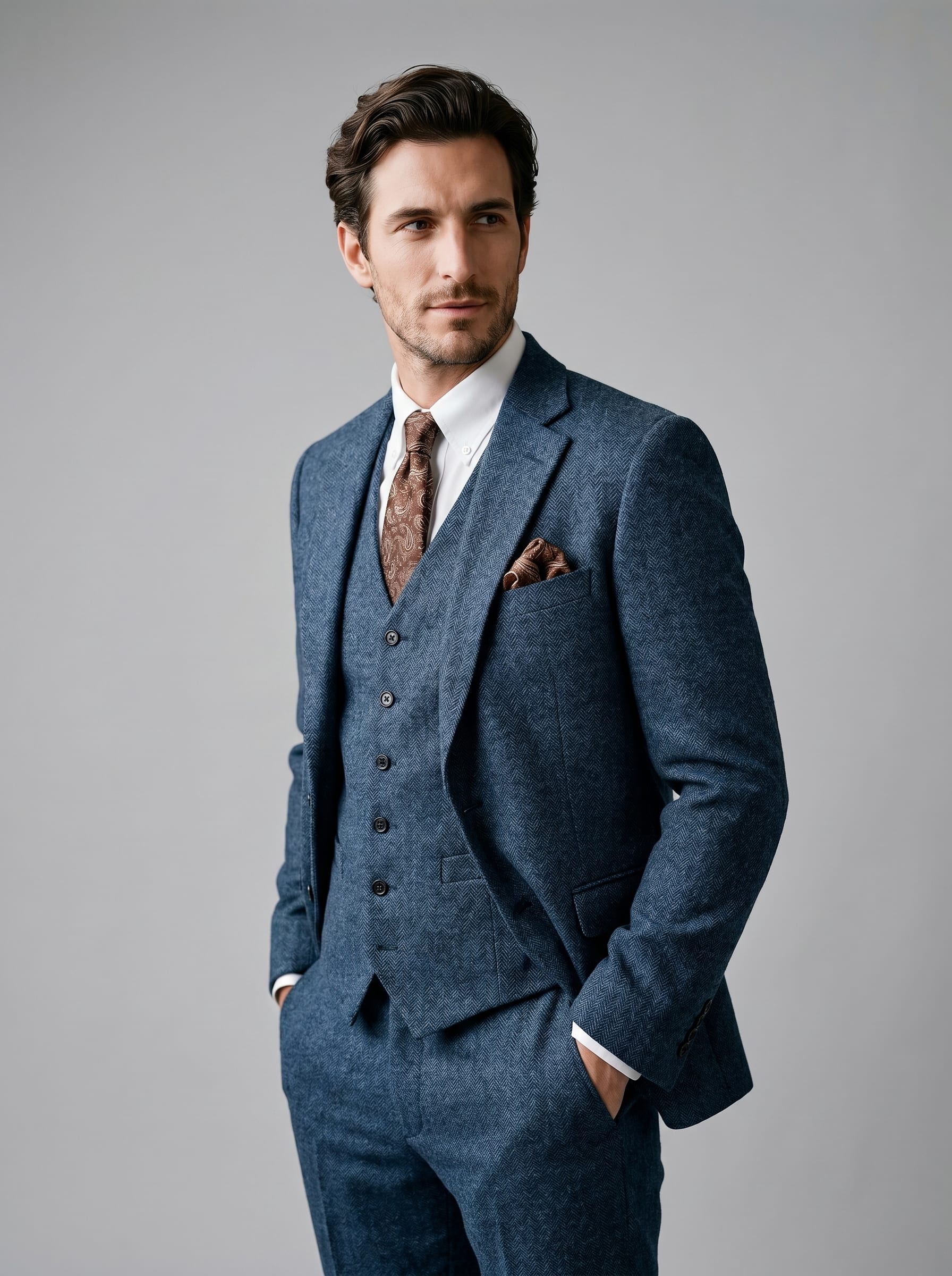 Herren Anzug Slim Fit Dreiteiler | Axel