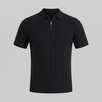 Herren Baumwollpoloshirt mit Reißverschluss Slim Fit | Noah