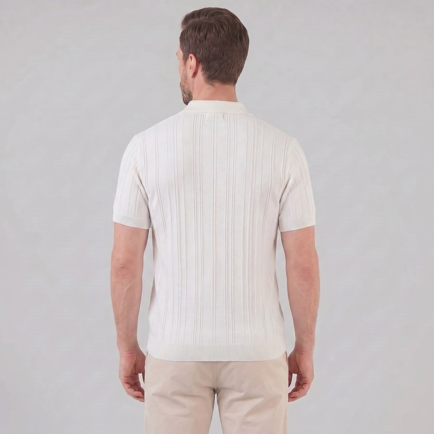 Herren Baumwollpoloshirt mit Reißverschluss Slim Fit | Noah_3