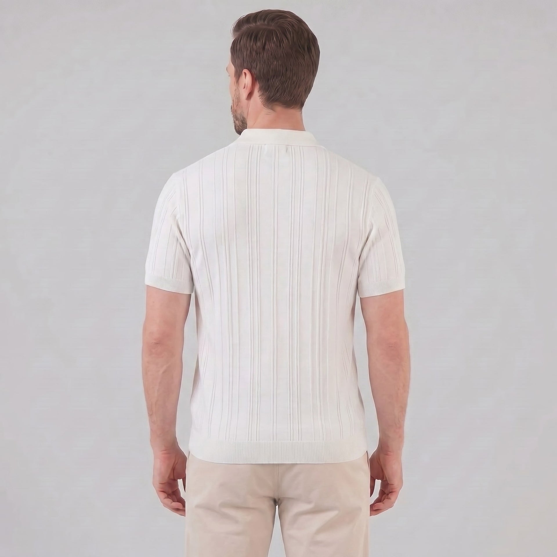 Herren Baumwollpoloshirt mit Reißverschluss Slim Fit | Noah