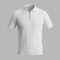 Herren Baumwollpoloshirt mit Reißverschluss Slim Fit | Noah
