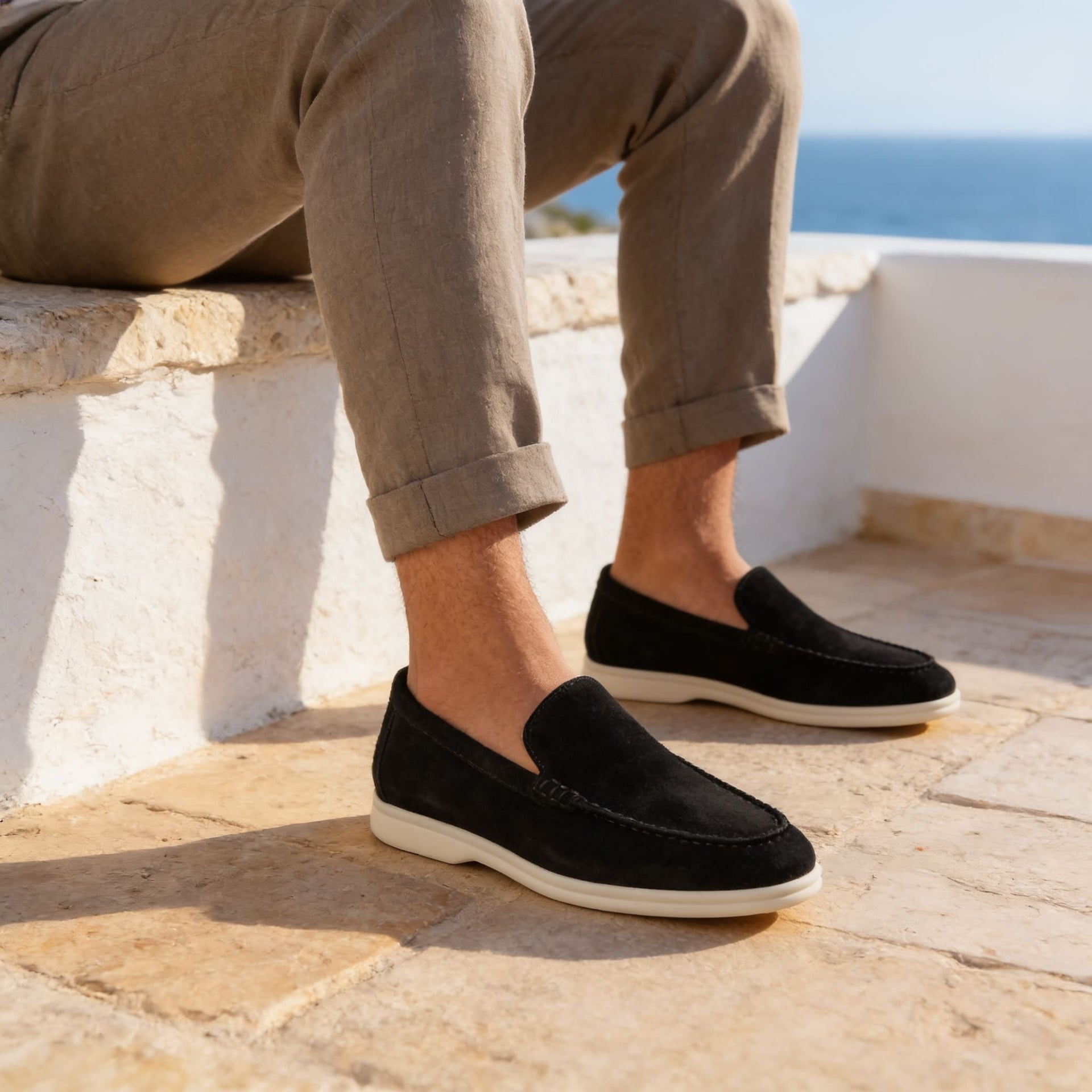 Herren Kunstlederloafer in Wildleder-Optik | Erhard