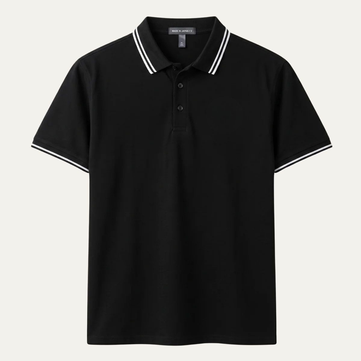 Herren Baumwoll-Poloshirt mit Kontraststreifen | Mattis_1