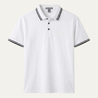 Herren Baumwoll-Poloshirt mit Kontraststreifen | Mattis