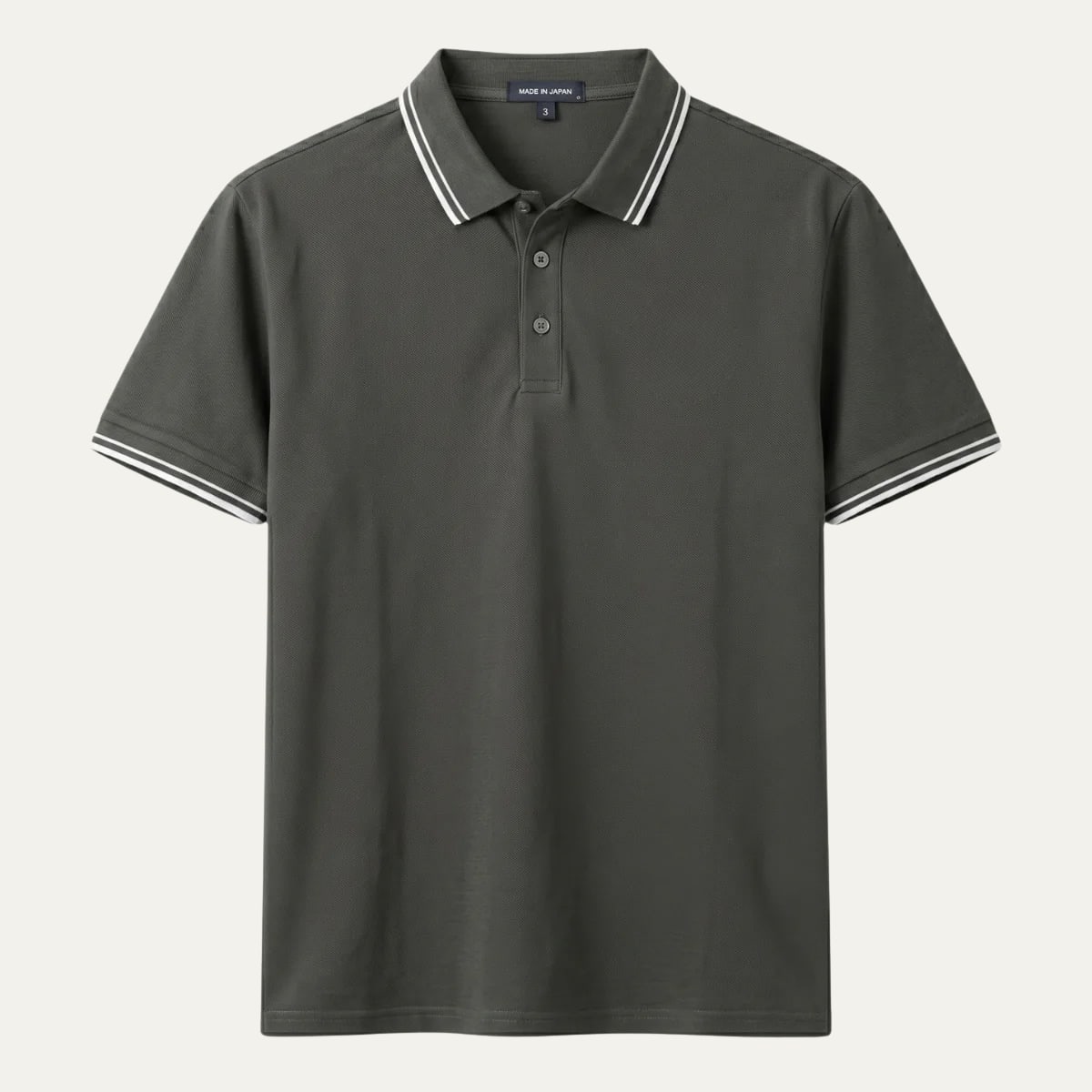Herren Baumwoll-Poloshirt mit Kontraststreifen | Mattis