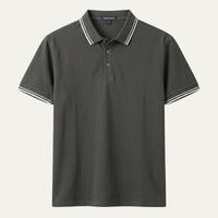Herren Baumwoll-Poloshirt mit Kontraststreifen | Mattis