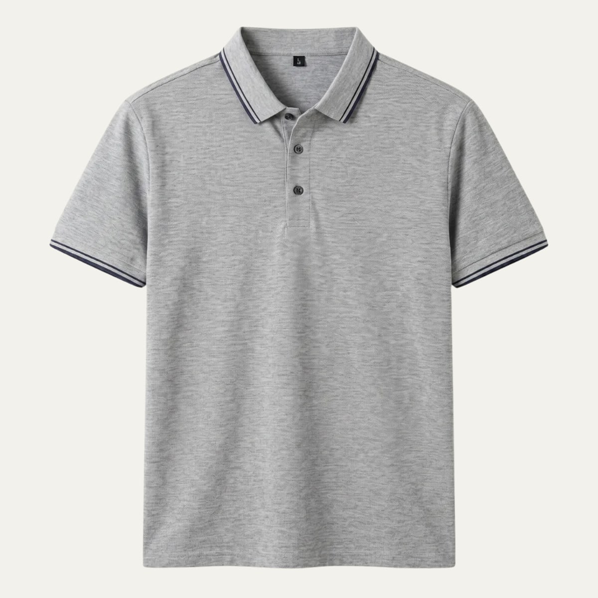 Herren Baumwoll-Poloshirt mit Kontraststreifen | Mattis