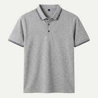 Herren Baumwoll-Poloshirt mit Kontraststreifen | Mattis