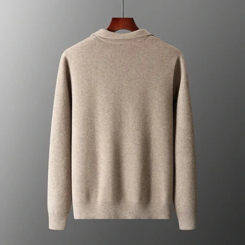 Herren Strickjacke mit Hemdkragen und Reißverschluss | Veit_3