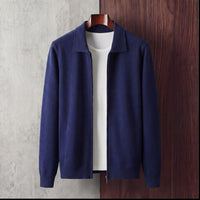 Herren Strickjacke mit Hemdkragen und Reißverschluss | Veit