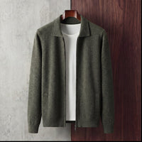 Herren Strickjacke mit Hemdkragen und Reißverschluss | Veit