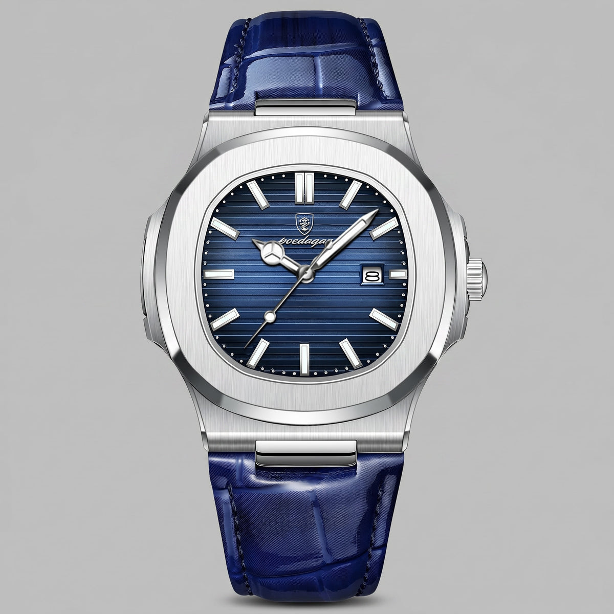Herren Armbanduhr mit Datumsanzeige und Lederarmband | Remigius_1