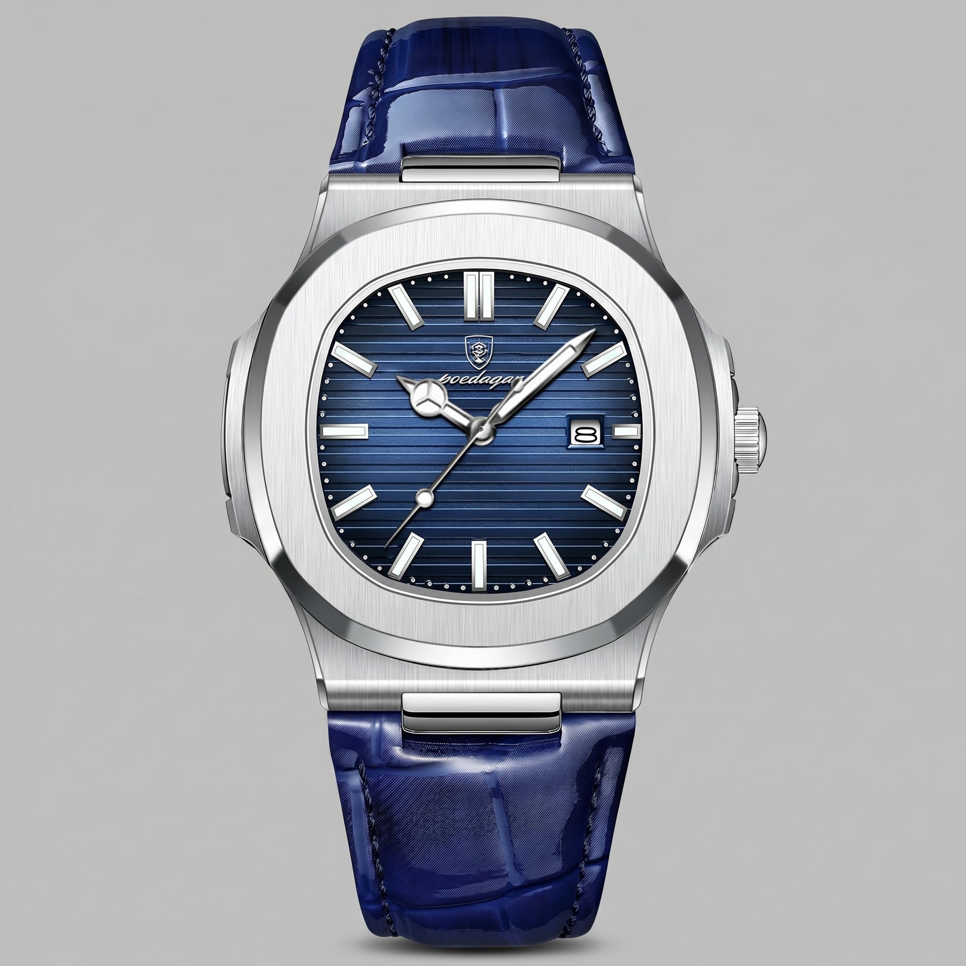 Herren Armbanduhr mit Datumsanzeige und Lederarmband | Remigius