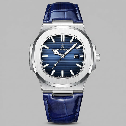 Herren Armbanduhr mit Datumsanzeige und Lederarmband | Remigius_1