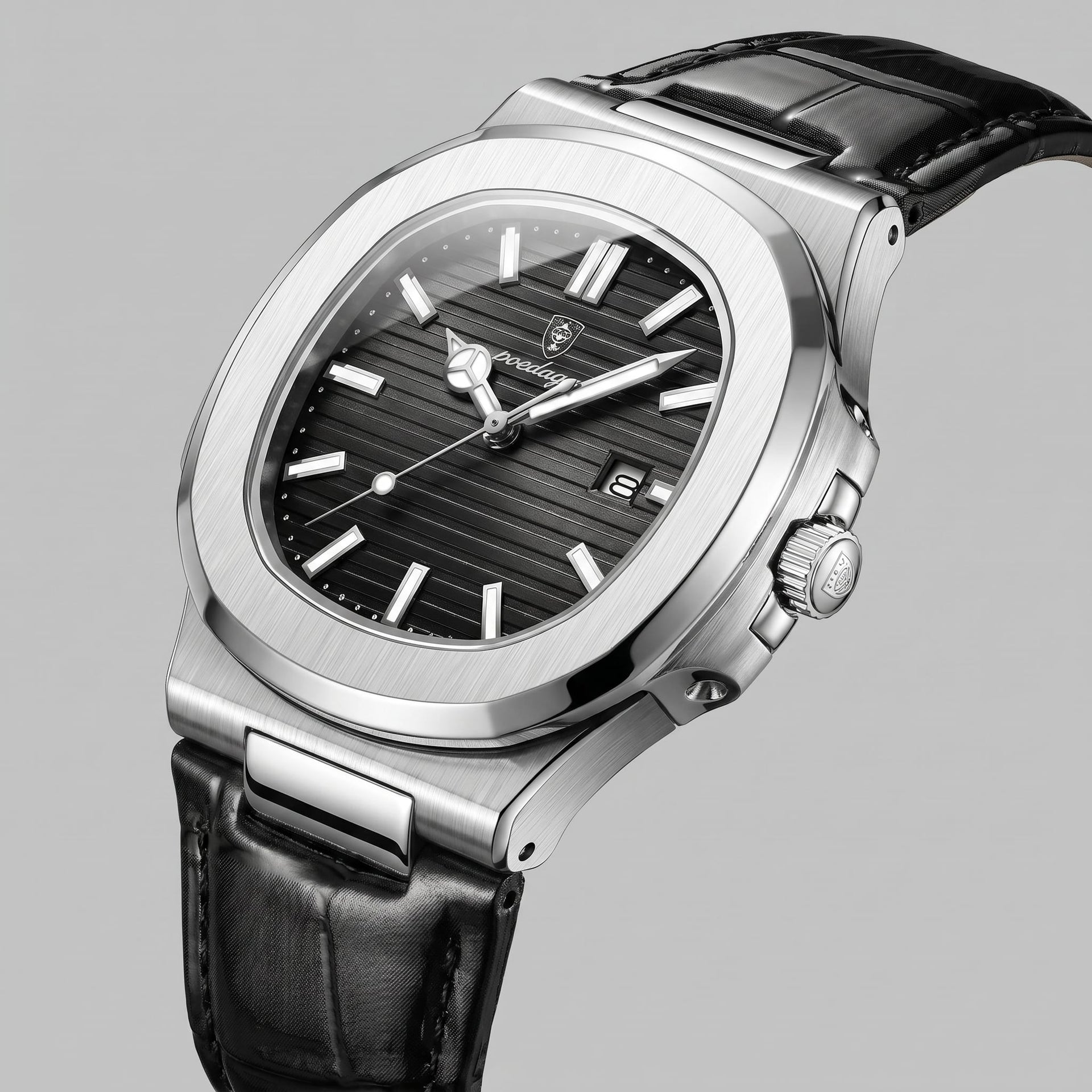 Herren Armbanduhr mit Datumsanzeige und Lederarmband | Remigius