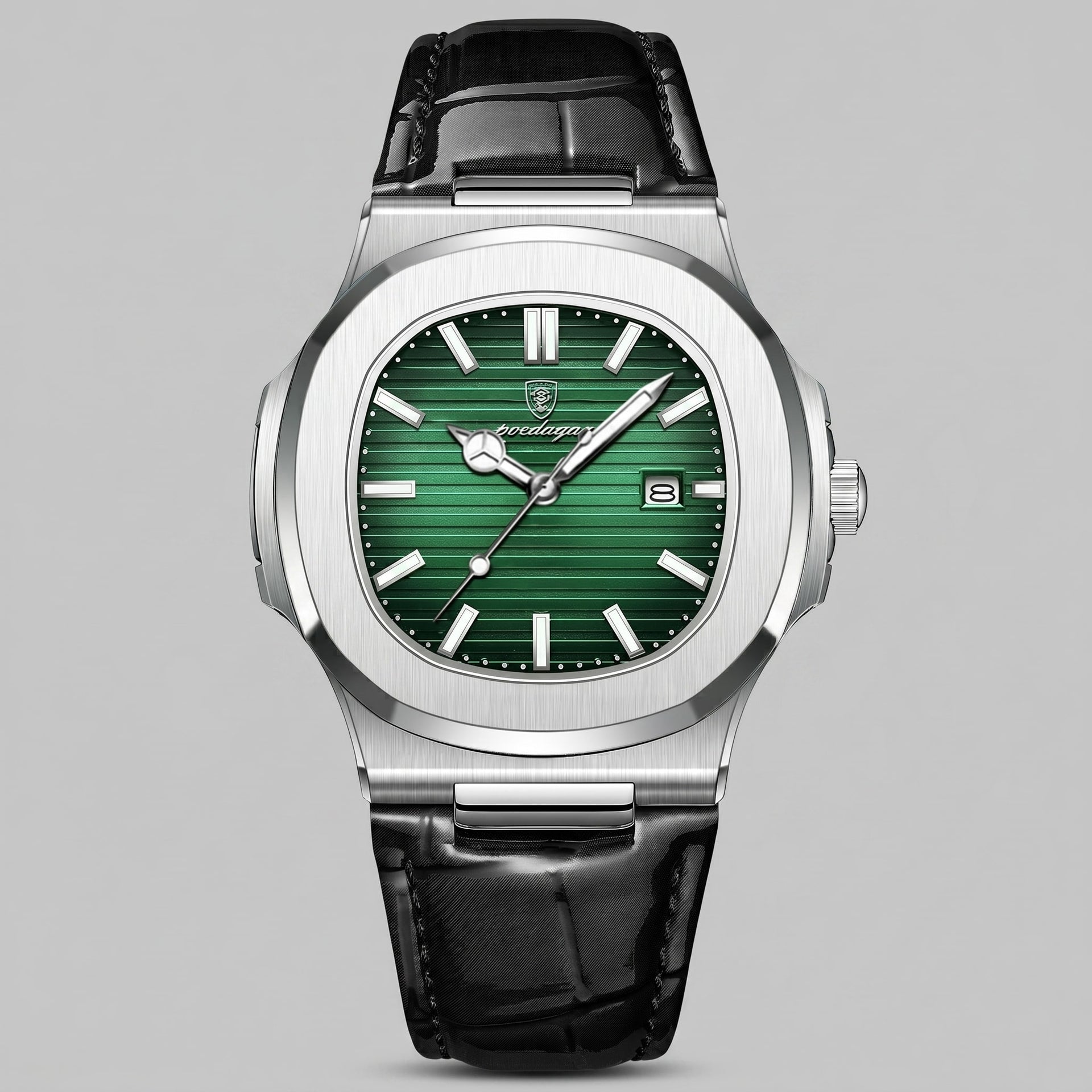 Herren Armbanduhr mit Datumsanzeige und Lederarmband | Remigius