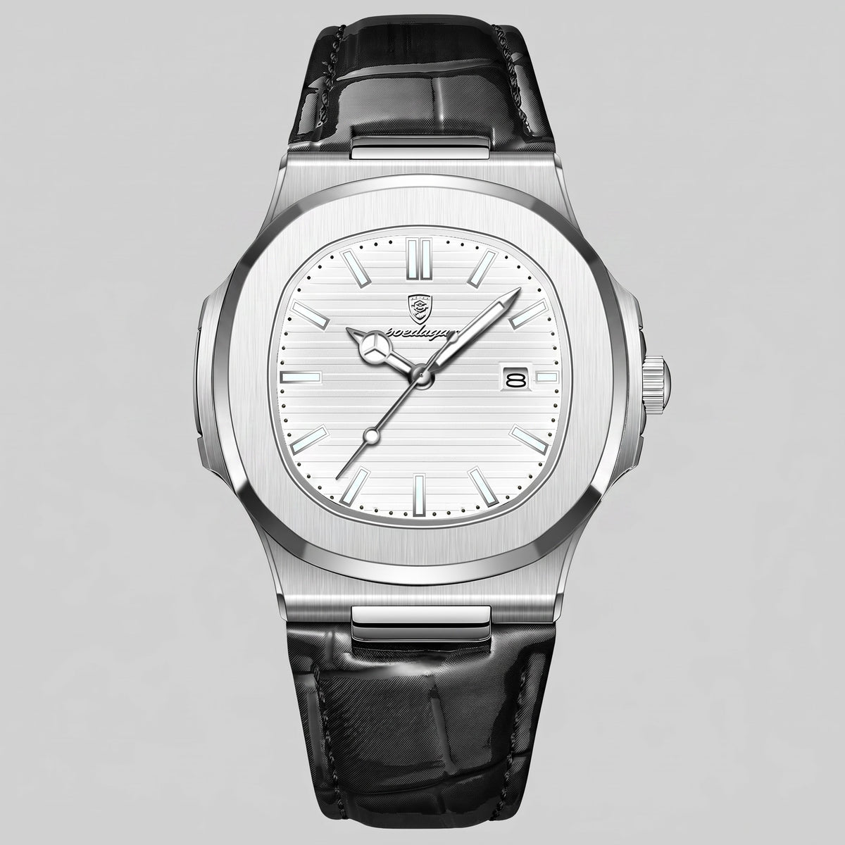 Herren Armbanduhr mit Datumsanzeige und Lederarmband | Remigius