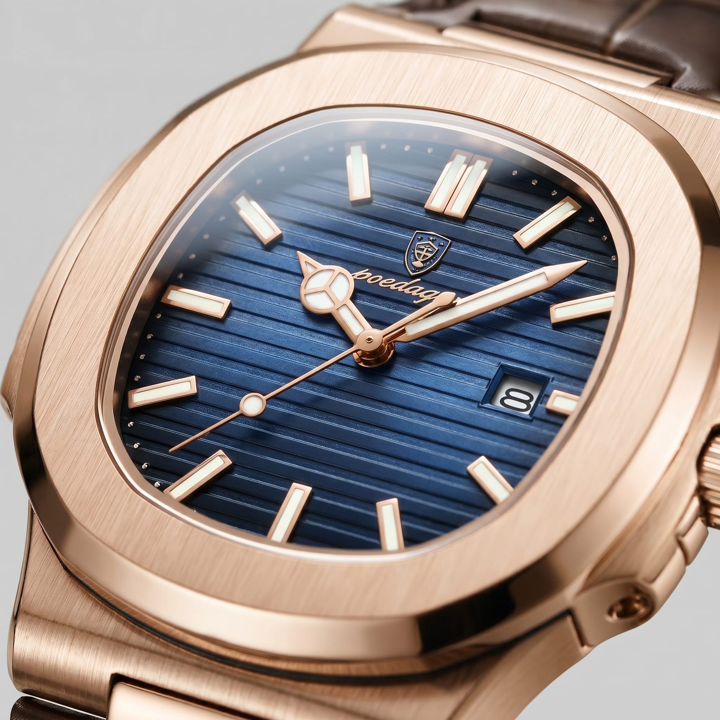 Herren Armbanduhr mit Datumsanzeige und Lederarmband | Remigius_24