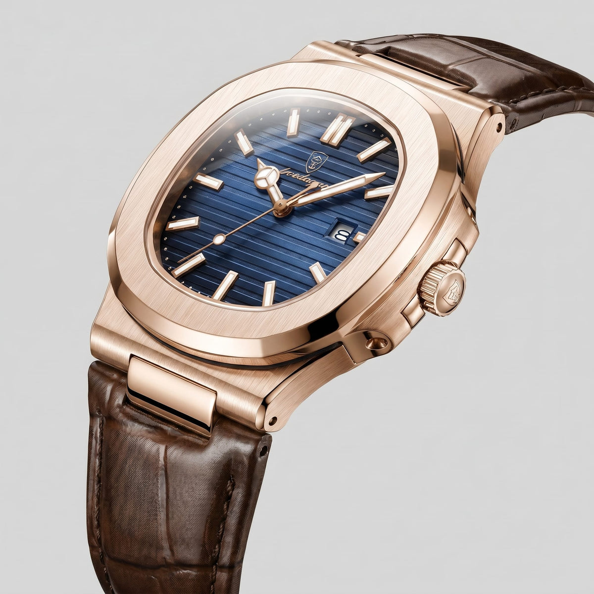 Herren Armbanduhr mit Datumsanzeige und Lederarmband | Remigius