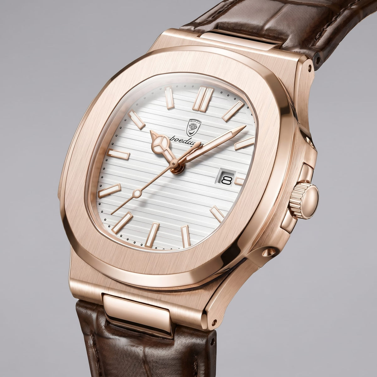 Herren Armbanduhr mit Datumsanzeige und Lederarmband | Remigius
