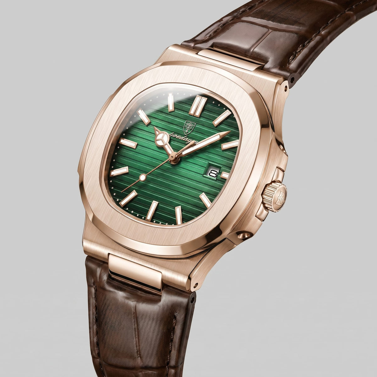 Herren Armbanduhr mit Datumsanzeige und Lederarmband | Remigius_40