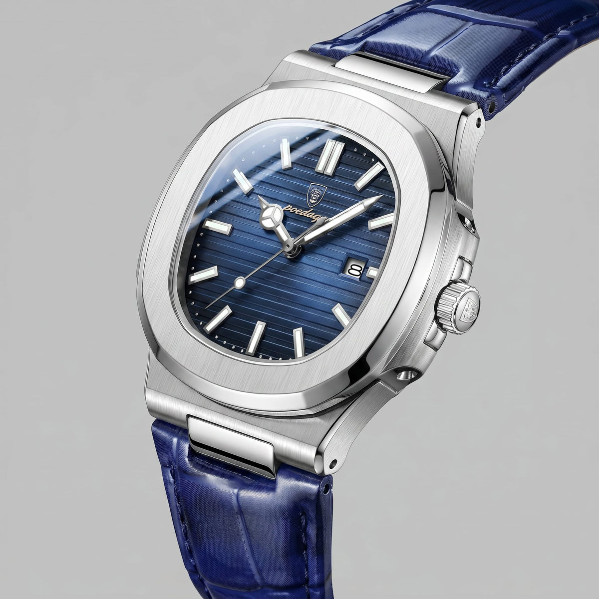Herren Armbanduhr mit Datumsanzeige und Lederarmband | Remigius_5