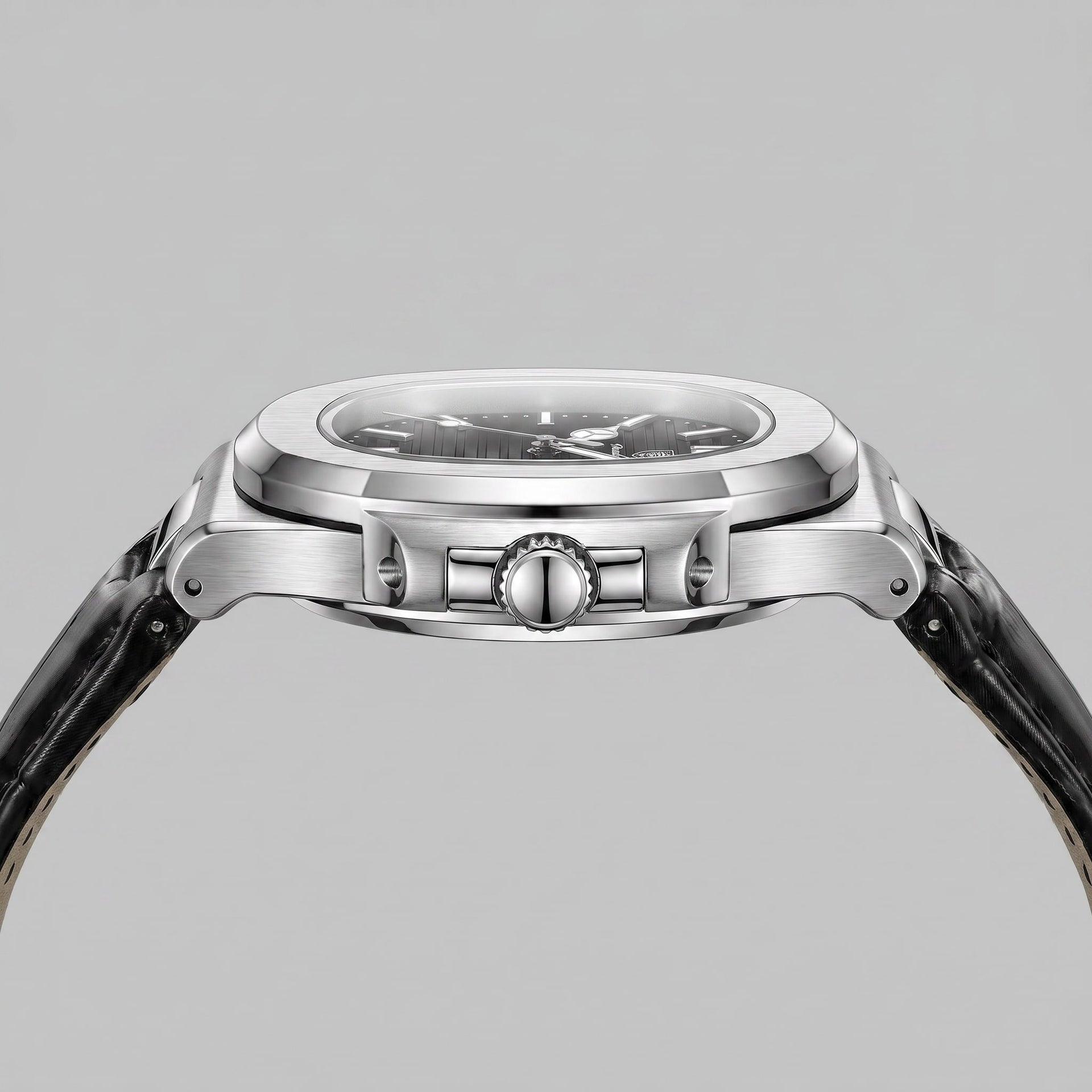 Herren Armbanduhr mit Datumsanzeige und Lederarmband | Remigius