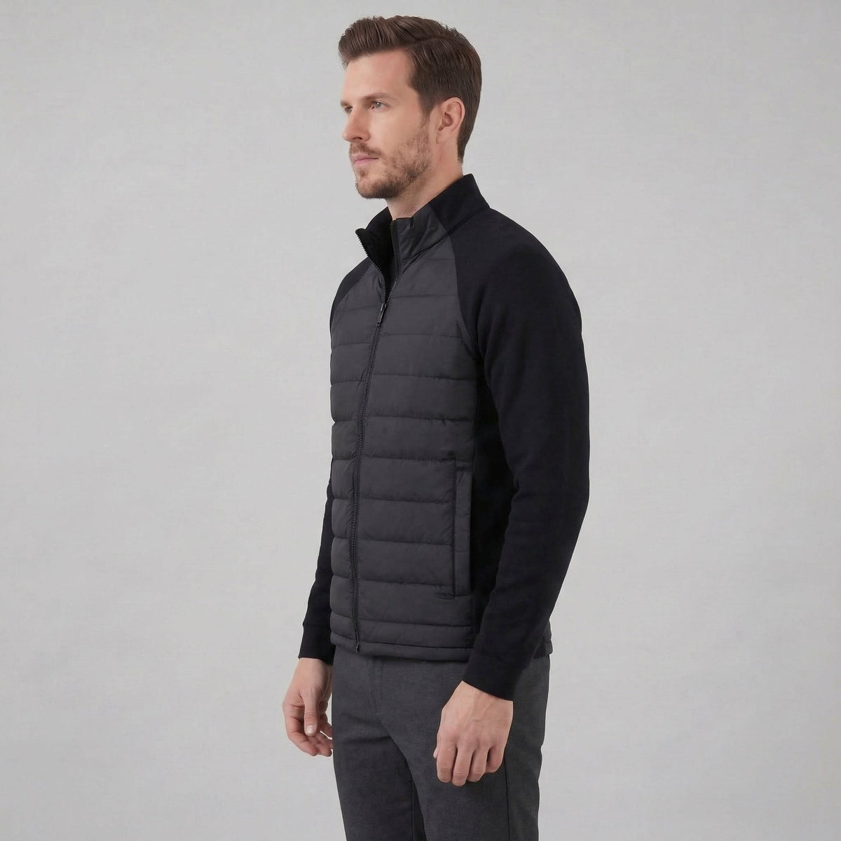 Herren Hybridjacke mit Stehkragen | Albert