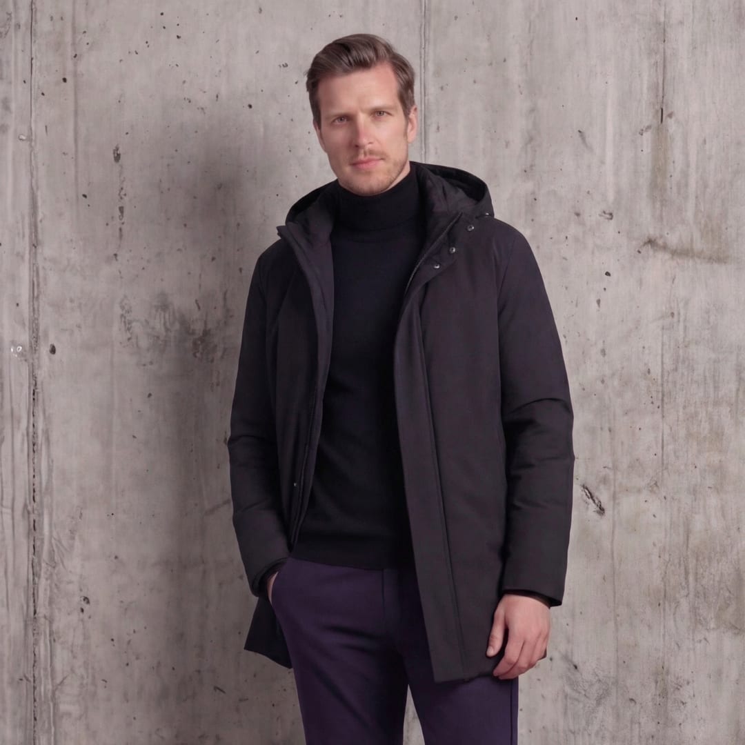 Herren Steppjacke mit Kapuze Slim Fit | Benjamin