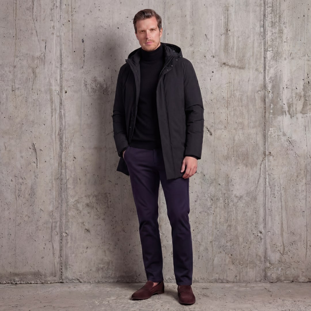 Herren Steppjacke mit Kapuze Slim Fit | Benjamin