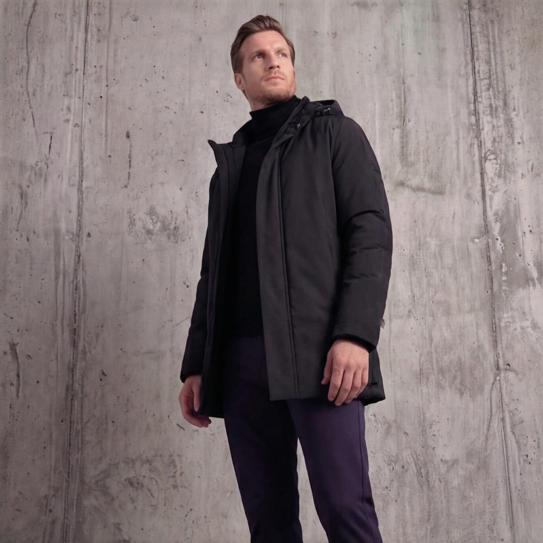 Herren Steppjacke mit Kapuze Slim Fit | Benjamin