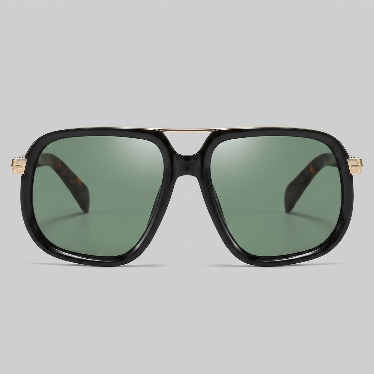 Herren Sonnenbrille eckig mit goldenem Doppelsteg | Hartmut