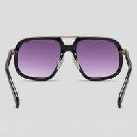Herren Sonnenbrille eckig mit goldenem Doppelsteg | Hartmut