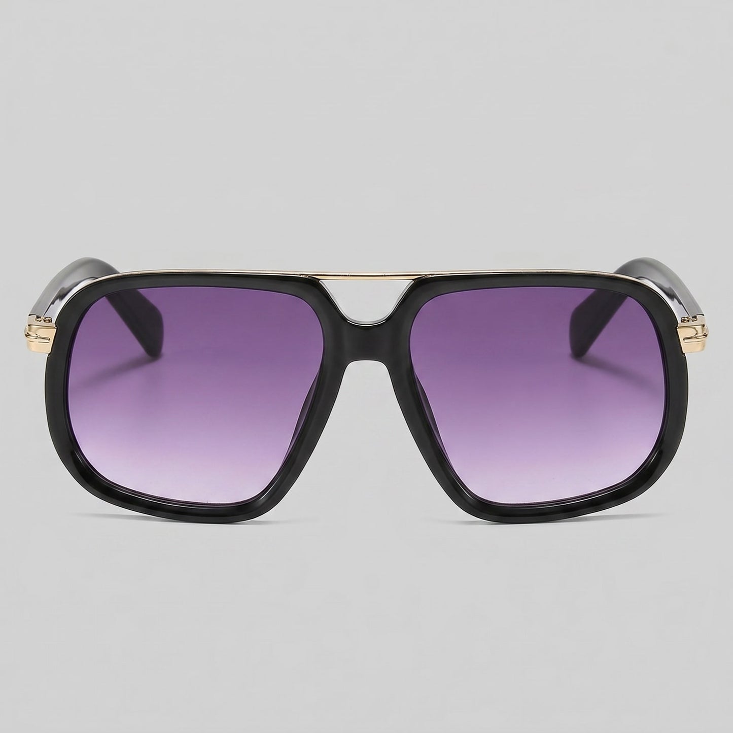 Herren Sonnenbrille eckig mit goldenem Doppelsteg | Hartmut_15