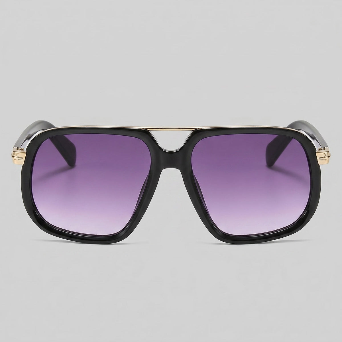 Herren Sonnenbrille eckig mit goldenem Doppelsteg | Hartmut