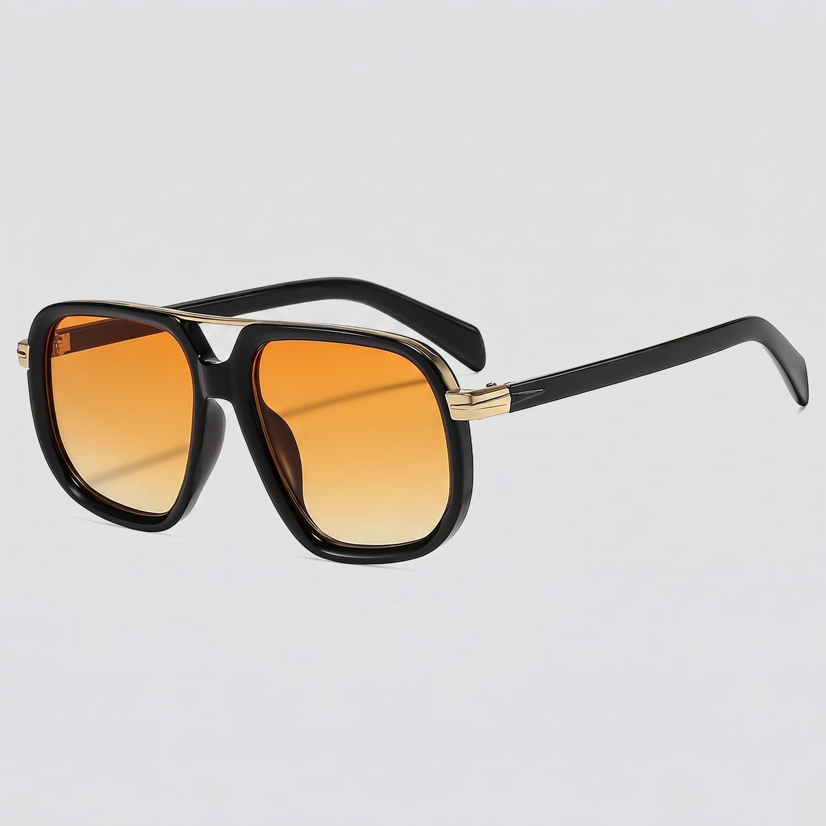 Herren Sonnenbrille eckig mit goldenem Doppelsteg | Hartmut_17