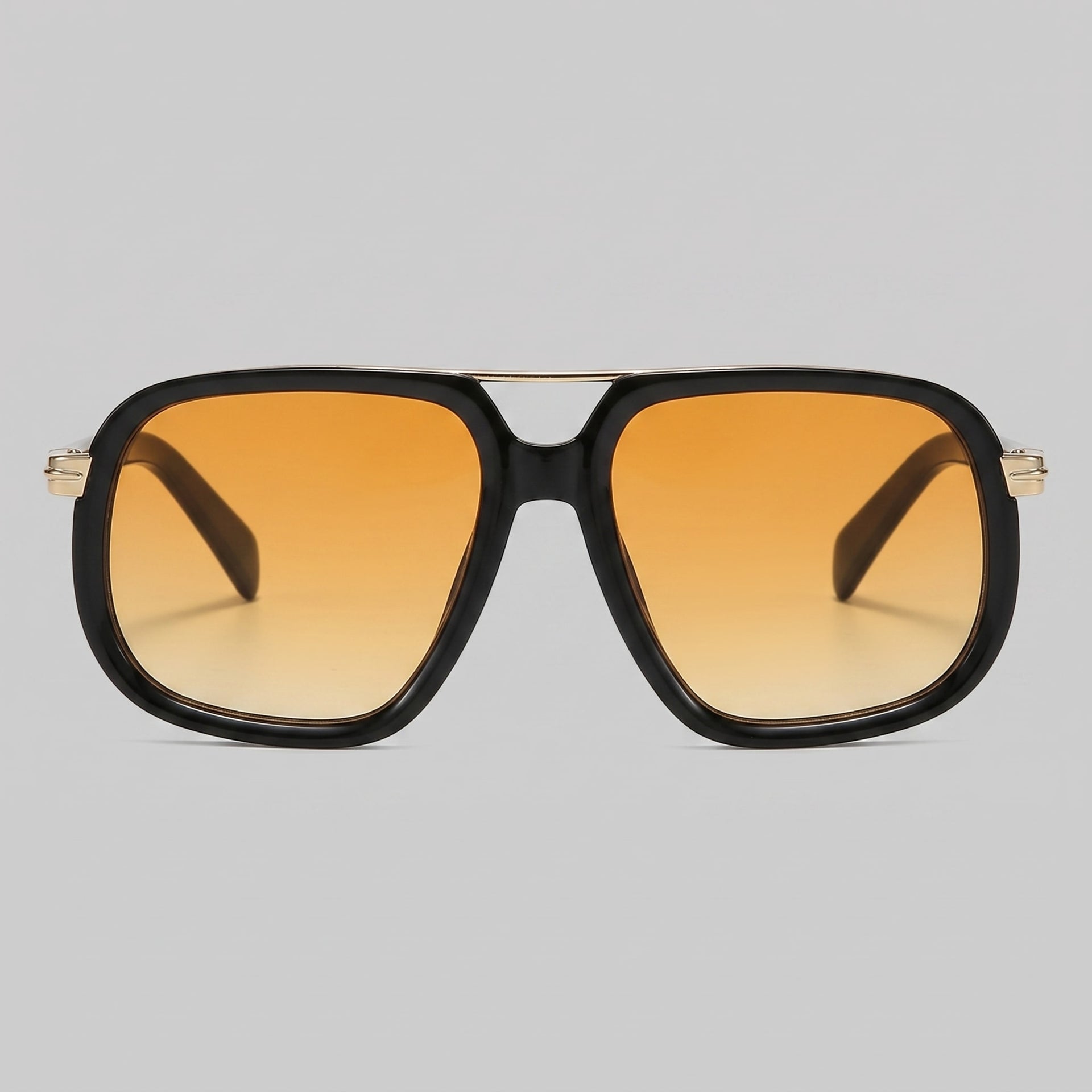 Herren Sonnenbrille eckig mit goldenem Doppelsteg | Hartmut