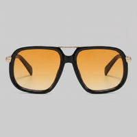 Herren Sonnenbrille eckig mit goldenem Doppelsteg | Hartmut